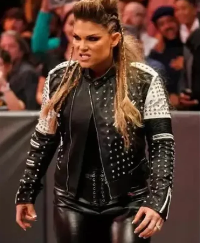 WWE Raw Beth Phoenix Spike Leather Jacket
