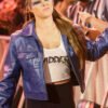 WWE Ronda Rousey Blue Leather Jacket