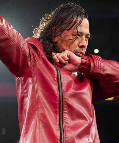 WWE Shinsuke Nakamura Asymmetrical Red Leather Jacket