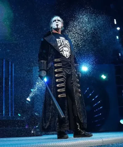 WWE Sting Black Leather Long Coat