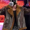 WWE Wrestler Dean Ambrose Dark Brown Shearling Jacket