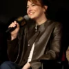 Bugonia BAFTA - Screening Emma Stone Leather Jacket