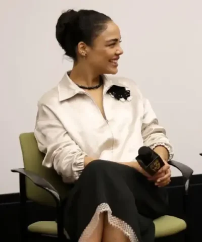 Shop Tessa Thompson Hedda BAFTA Screening Jacket