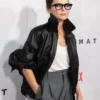 The Diplomat Special Screening Keri Russell Black Leather Jacket For Sale