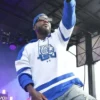 Jeezy The HBCU Pop Out Blue and White Fleece Hoodie