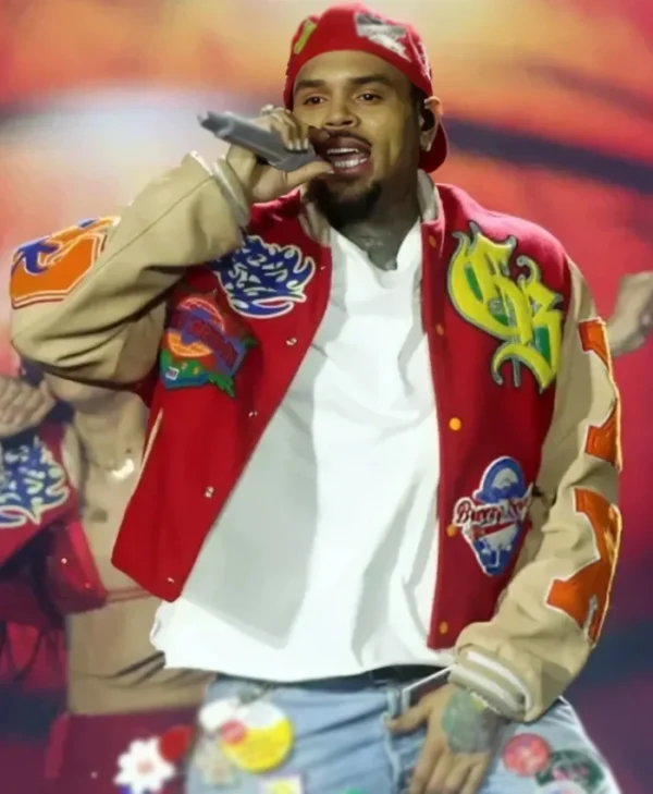 Chris Brown Breezy - Bowl XX Red Letterman Jackets