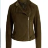 NCIS S01 Cote De Pablo Suede Moto Jacket
