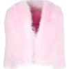 Shop Denise Richards and Her Wild Things 2025 Denise Pink Fur Cropped Jacket