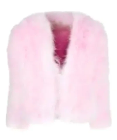 Shop Denise Richards and Her Wild Things 2025 Denise Pink Fur Cropped Jacket