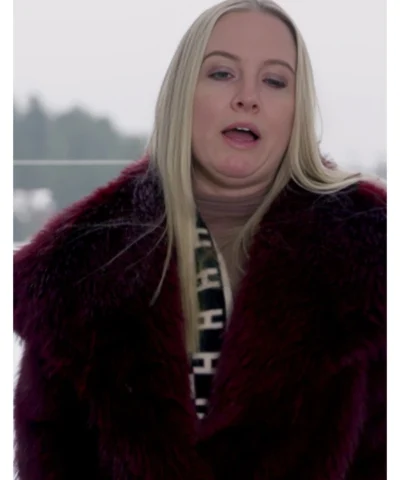 90 Day Fiance Happily Ever After S9 Elizabeth Potthast Maroon Fur Jacket