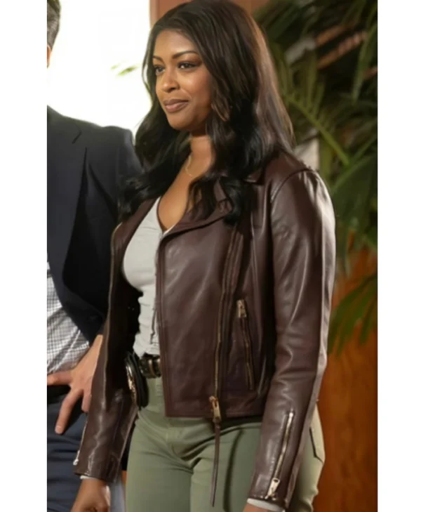 High Potential S02 Daphne Forrester Leather Biker Jackets