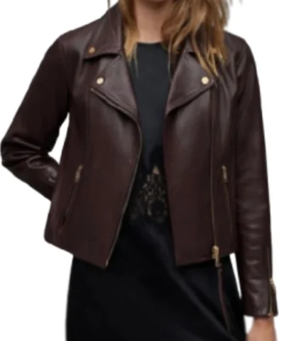 High Potential S02 Daphne Forrester Leather Biker Jacket