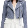 High Potential S02 Daphne Forrester Suede Biker Jacket