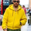 Lewis Hamilton U-S-F1 Grand Prix 2025 Yellow Zipper Fleece Hoodie For Unisex