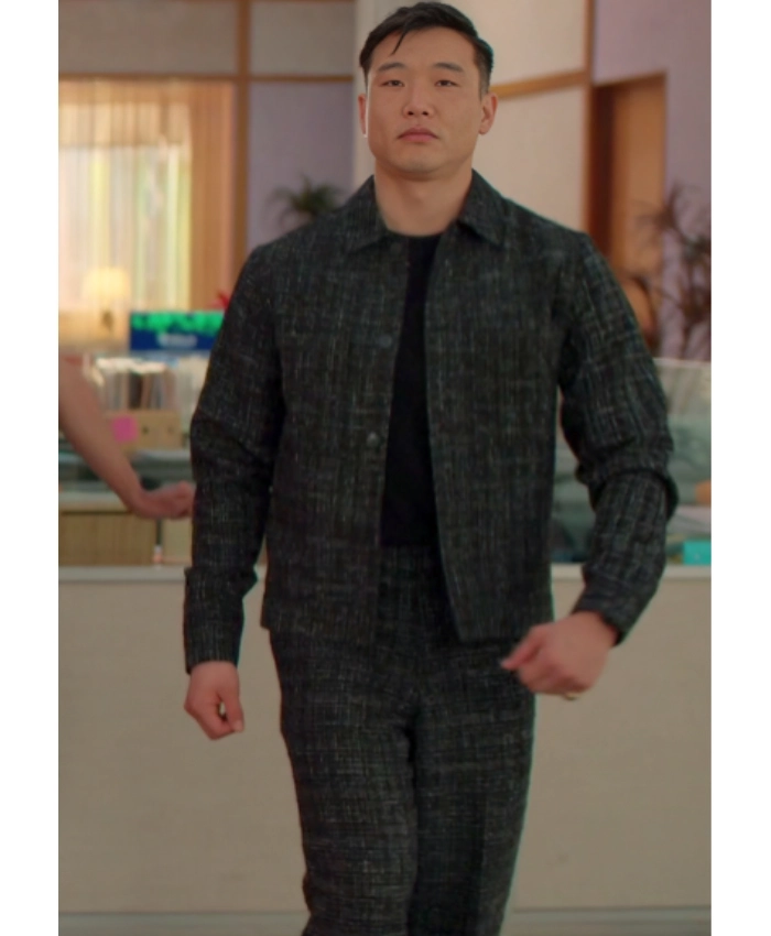 Nicholas TV-Series Loot S03 Joel Kim Booster Tweed Jacket