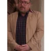 Howard Only Murders in the Building S05 Michael Cyril Creighton Brown Cotton Jacket