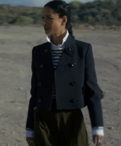 Amita Suman NCIS Tony and Ziva 2025 Claudette Cropped Trench Coat