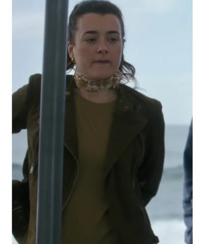 Cote De Pablo NCIS Tony and Ziva S01 Ziva David Suede Motorcylce Jacket