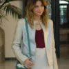 Our Fault 2025 Nicole Wallace Beige Leathers Jacket