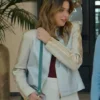 Our Fault 2025 Nicole Wallace Beige Leather Jacket