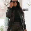 Lisa Barlow Real Housewives Of Salt Lake City S06 Black Bomber Leather Jacket