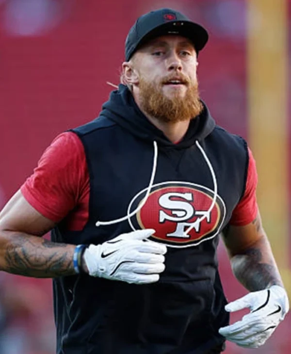 San Francisco 49ers 2025 George Kittle Sleeveless Black Hoodie