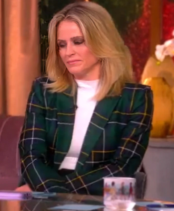 The View 2025 Sara Haines Green Plaid Blazer