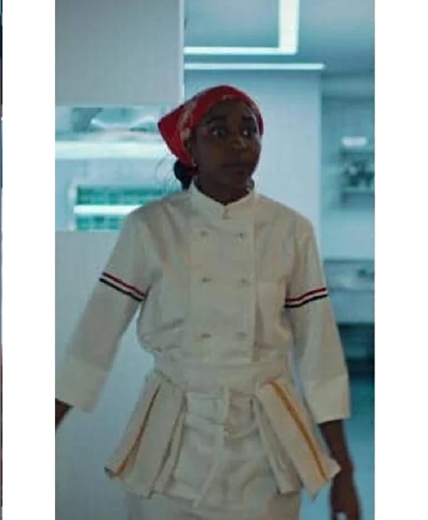 Thom Browne Double Breasted White Chef Coat Jacket