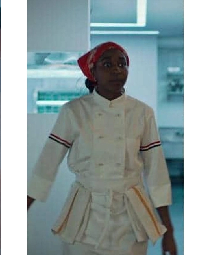 Thom Browne Double Breasted White Chef Coat Jacket