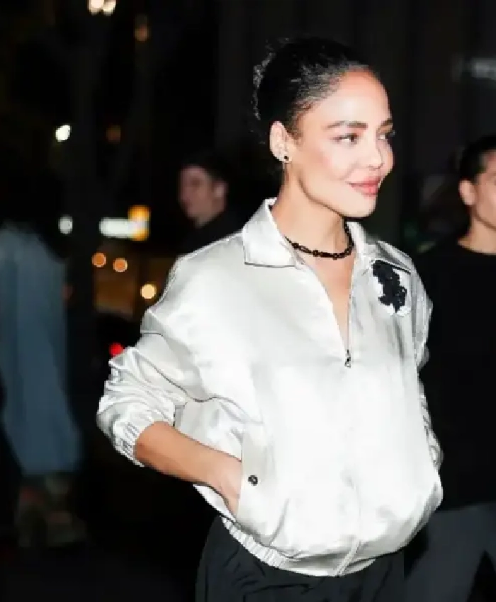 BAFTA Screening 2025 Tessa Thompson Hedda Silver Jacket For Sale