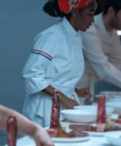 Shop Now Thom Browne Double Breasted White Chef Coat Jacket