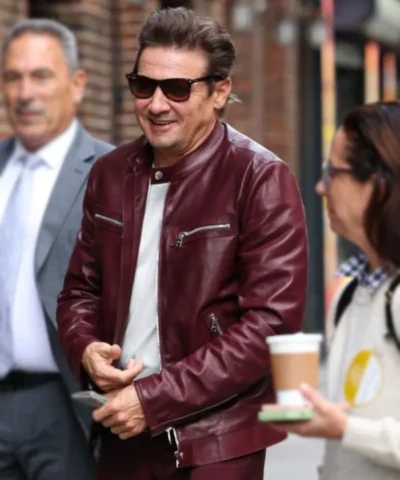 The Late Show With Stephen Colbert Jeremy Renner Leather Jackets