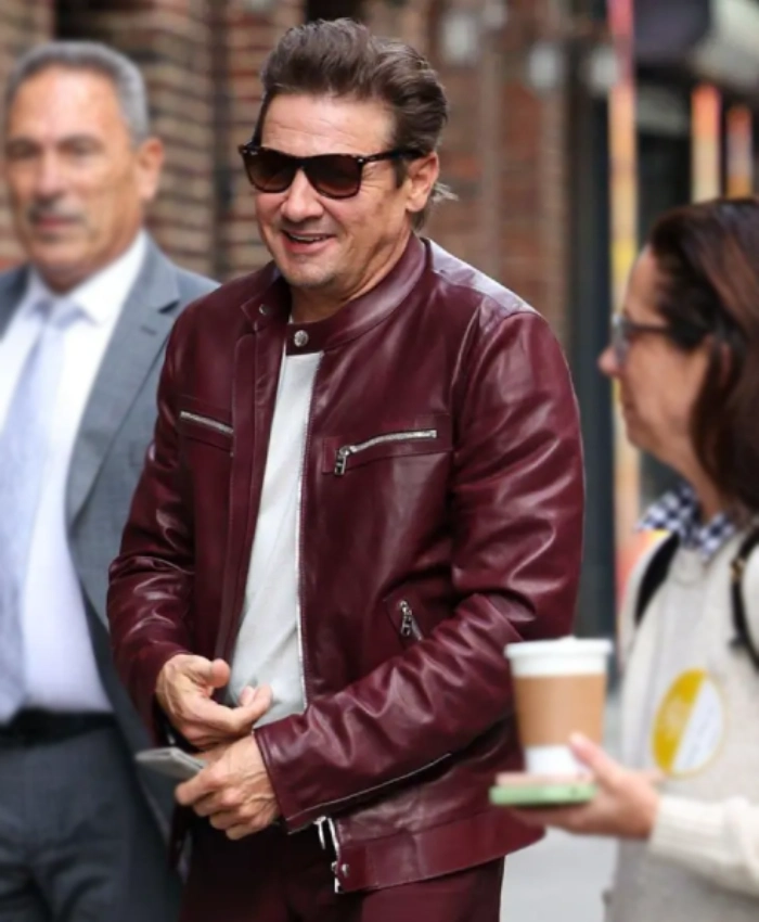 The Late Show With Stephen Colbert Jeremy Renner Leather Jackets