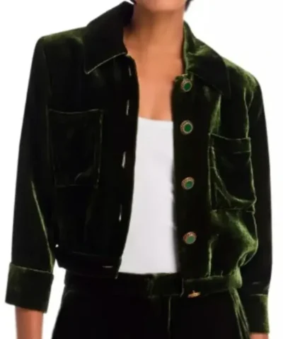Joy Behar The View Green Velvet Jacket