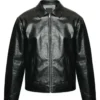 shop Travis Kelce Chiefs VS Raiders 2025 Black Leather Jacket