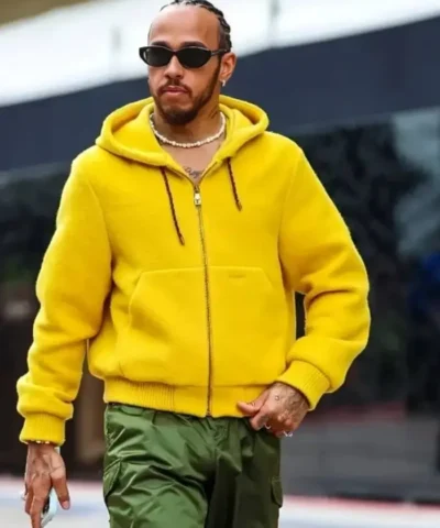 U-S-F1 Grand Prix 2025 Lewis Hamilton Yellow Hoodie