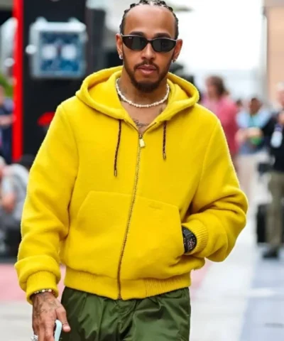 U.S. F1 Grand Prix 2025 Lewis Hamilton Yellow Hoodie