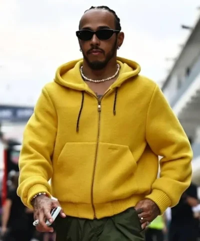 U.S. F1 Grand Prix 2025 Lewis Hamilton Yellow Hoodie