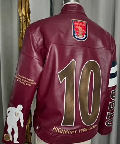 Yasmin Naomi Bergkamp Maroon Daughter Leather Jacket