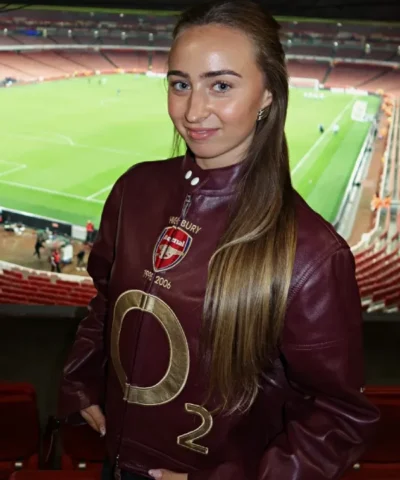 Arsenal Dennis Bergkamp Daughter Leather Jacket