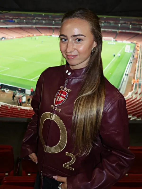 Arsenal Dennis Bergkamp Daughter Leather Jacket