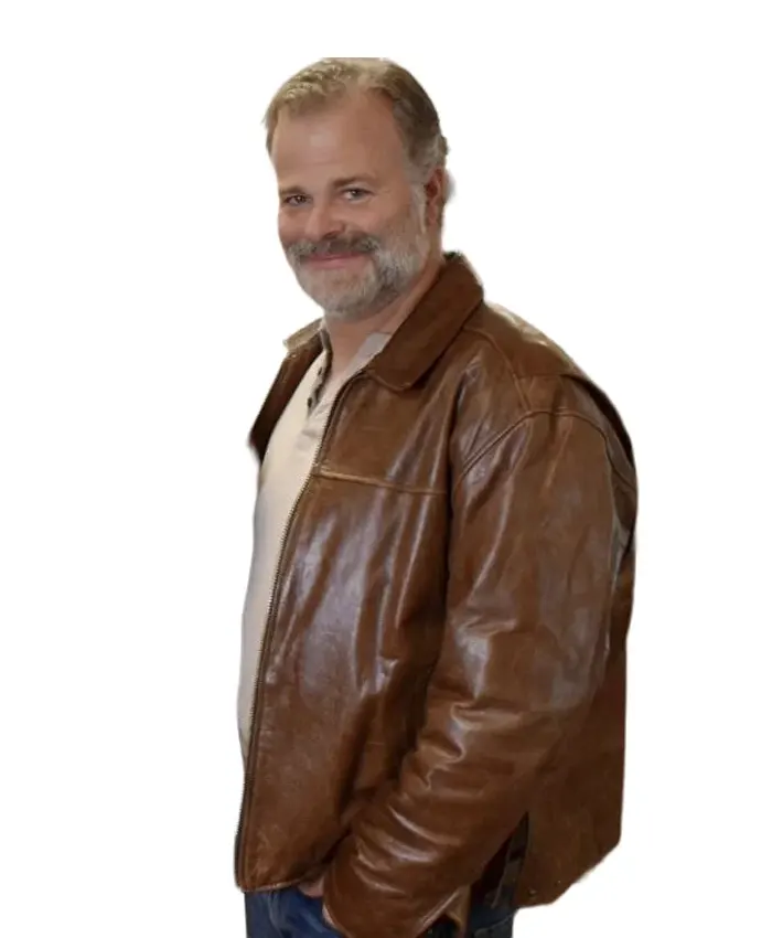 Neil Stripped S01 Brown Leather Jacket