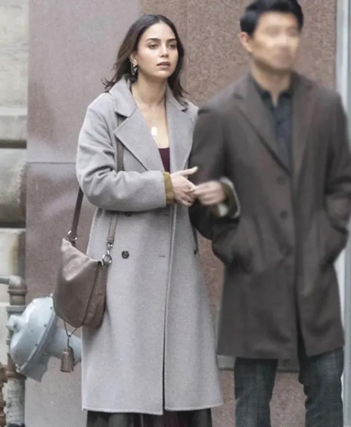 Melissa Barrera The Copenhagen Test Season 1 Wool Coat
