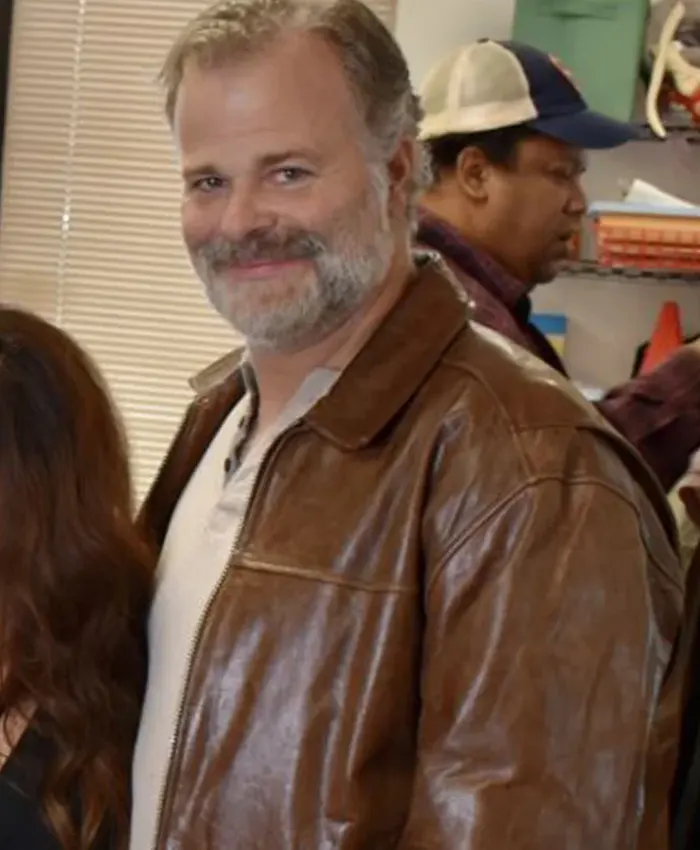 Frank Krueger Stripped S01 Brown Leather Jacket