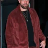 Travis Kelce Second Date Night 2025 Maroon Jacket