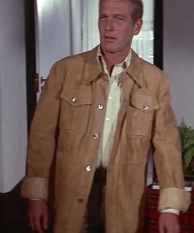 The Towering Inferno Paul Newman Brown Suede Jacket