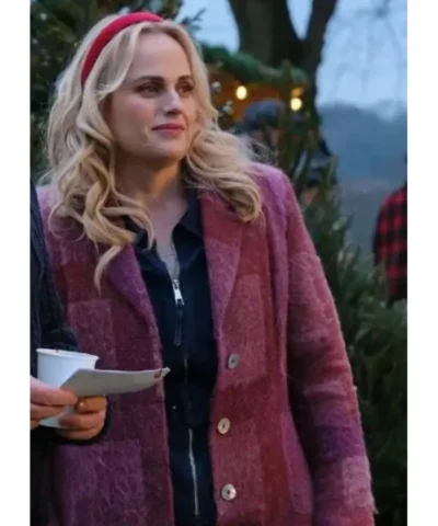 Rebel Wilson Tinsel Town 2025 Pink Coat
