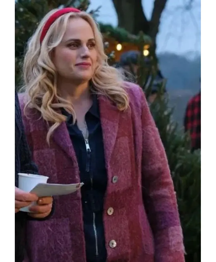 Rebel Wilson Tinsel Town 2025 Pink Coat