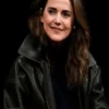 Keri Russell The Diplomat Black Leather Jacket