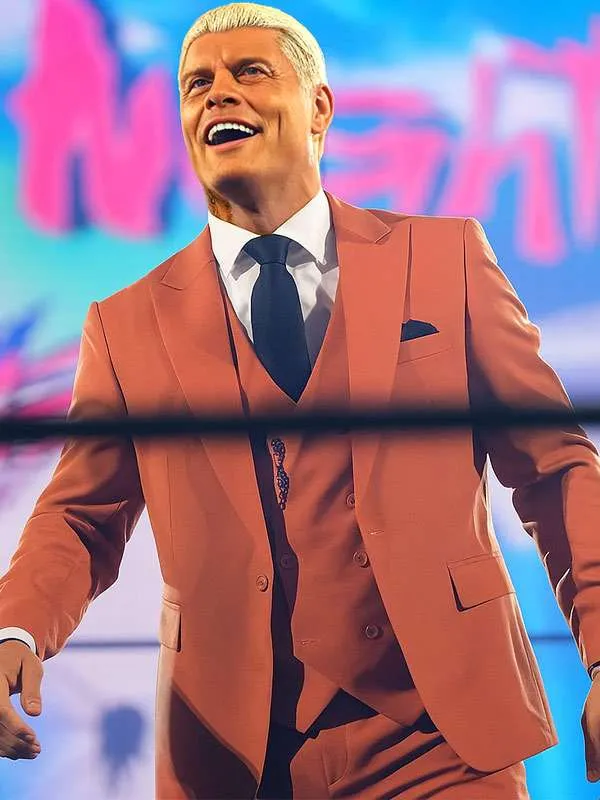 Cody Rhodes WWE SmackDown 2025 Orange Blazer